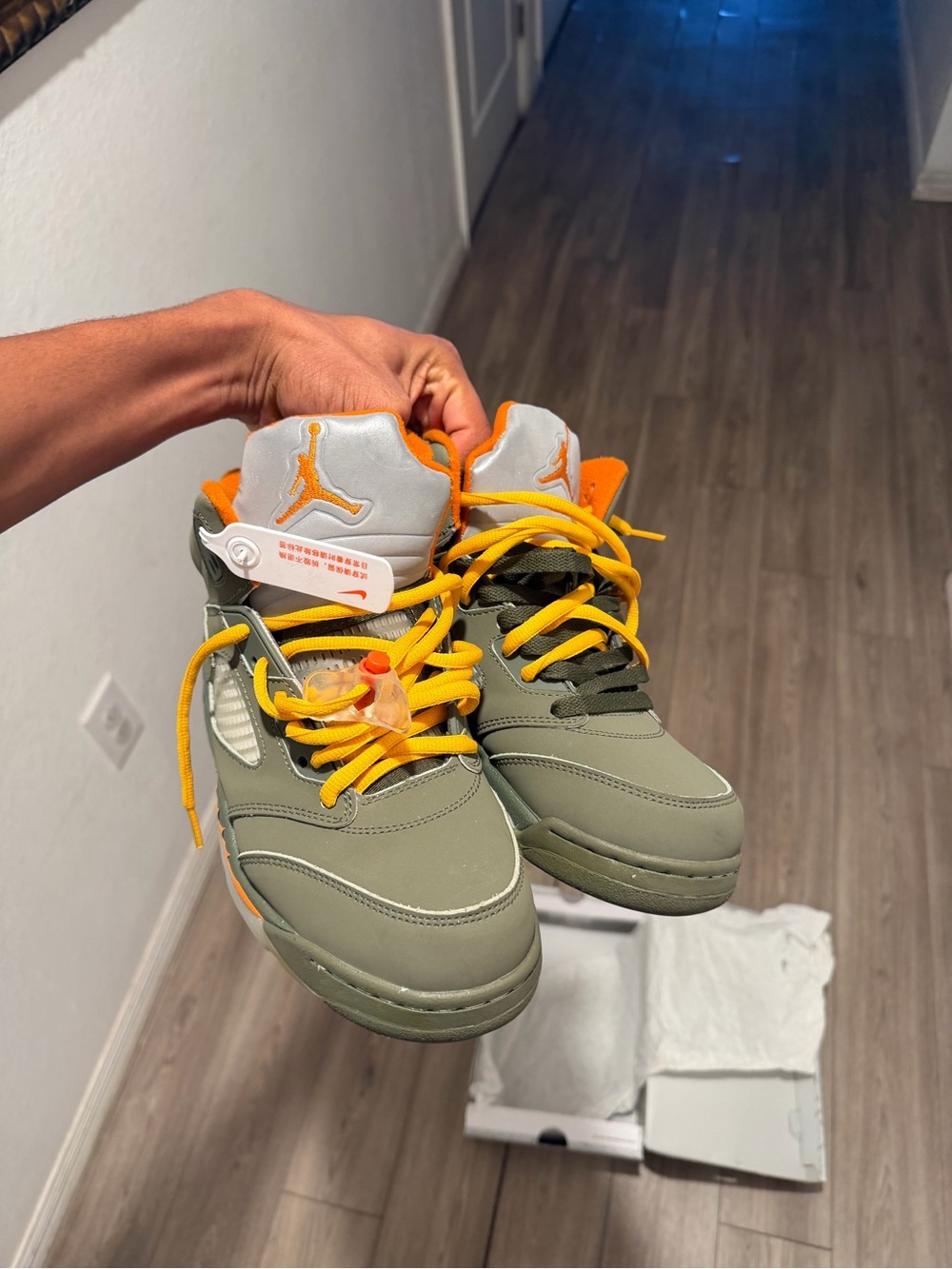 Retro5 five Jordan olive✅